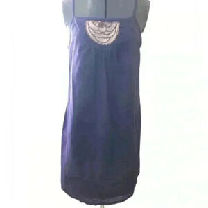 Old Navy Purple Spaghetti Strap Embellished Front Dress Women M